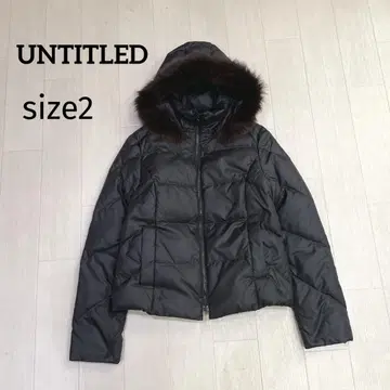 UNTITLED 퍼 후드 부착 다운 자켓 2 블랙