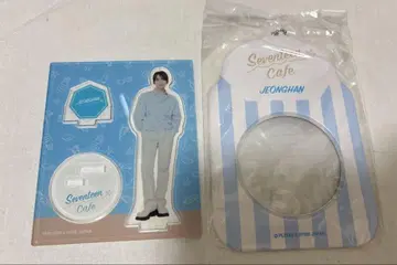 SEVENTEEN 세부치 카페 정한 아크릴 스탠드 캔뱃지 케이스
