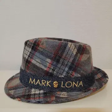 MARK LONA 사이즈 57cm 체크 무늬 페도라 햇