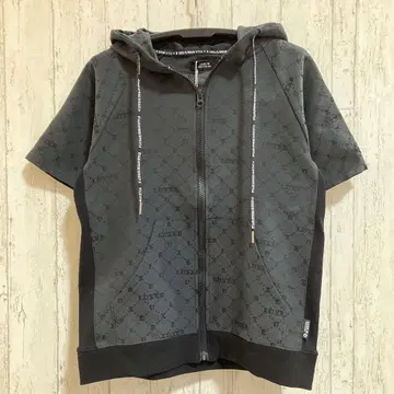 LUXE/R 직물 자카드 올 패턴 반팔 후드티