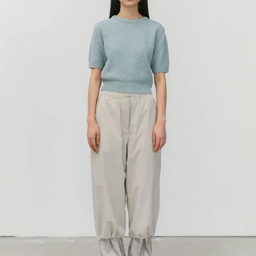 パンツ amomento | DRAWSTRING LAYERED PANTS AMOMENTO Black Drawstring Layered Banding Pants - Black