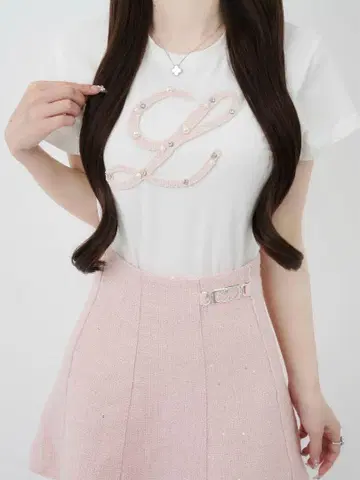 Lumignon original 트위드 bijou lumi T 핑크