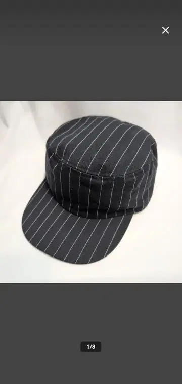 새상품급 클라이미 자수 스트라이프 워크캡 모자 안지름 약 58cm