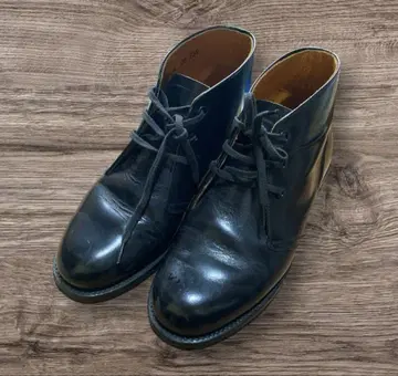 REGAL 리갈 블랙 가죽 부츠 레이스업 가죽 신발 23.5cm