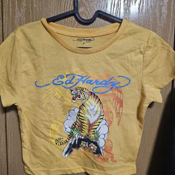 Ed Hardy 호랑이 프린트 크롭 탑
