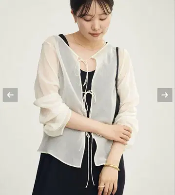 plage SHEER STRING 블라우스 내추럴