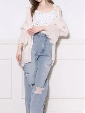 캔디 쓰리 브라 라메 시어 셔츠