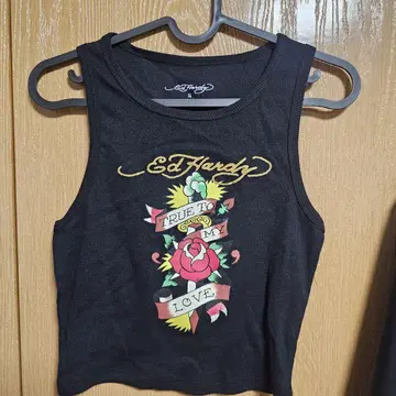 ED Hardy 슬리브리스 탑 사이즈 8