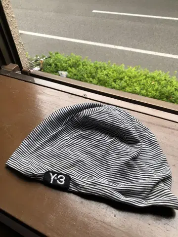 Y-3 스트라이프 니트 모자 S/M