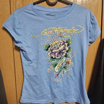 Ed Hardy 꽃무늬 프린트 티셔츠 M 사이즈