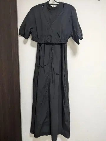 블랙 반팔 원피스