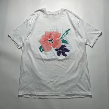 80s 헤인즈 USA제 아트 T 빈티지 티셔츠 2XL 화이트 6807