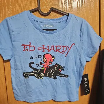 Ed Hardy 스카이블루 티셔츠 S 사이즈