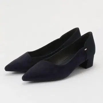 3.5cm 포인트 오블리크 절개 펌프스 LE TALON 네이비