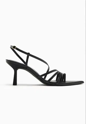 ZARA 미사용 새상품 블랙 스틸레토 샌들 38 24.5cm