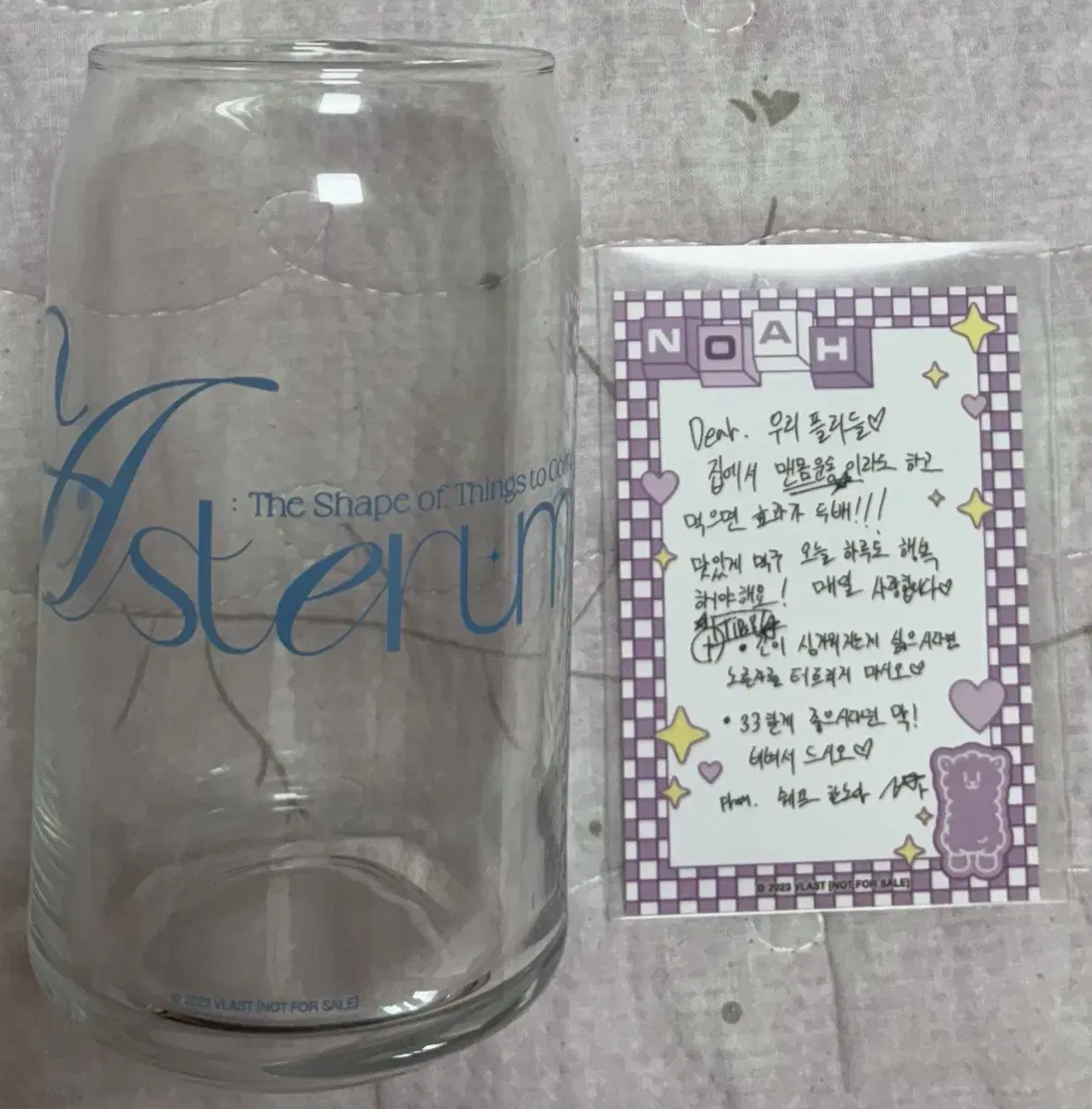 PLAVE Animate Noah Pre-order Benefit Glass Cup Handwritten Letter Poca