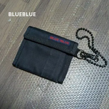 BLUEBLUE 3단 폴더형 지갑 체인 포함 네이비 할리우드 랜치 마켓
