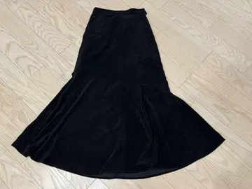 PAGEBOY 블랙 플레어 스커트 코듀로이