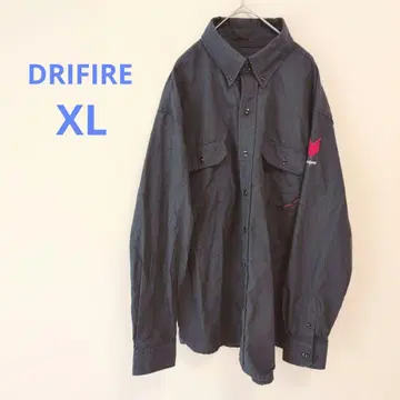 DRIFIRE 워크 셔츠 자수 패치 사이즈 XL 네이비
