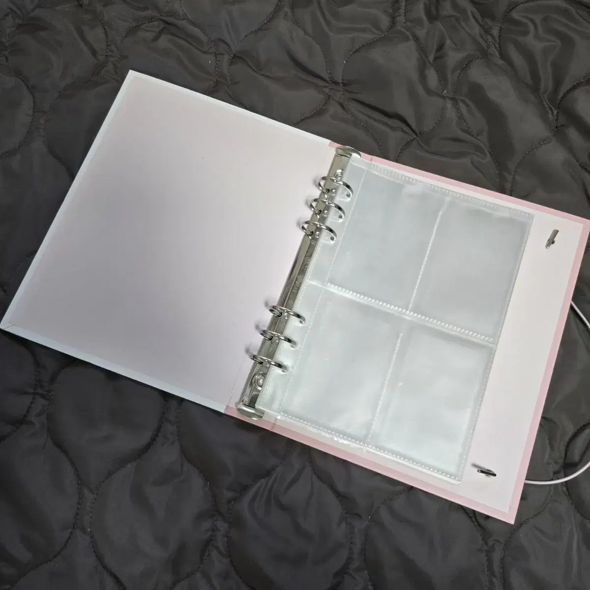 Hardcover 6-ring poca binder + 10 4-pocket double-sided pages wts