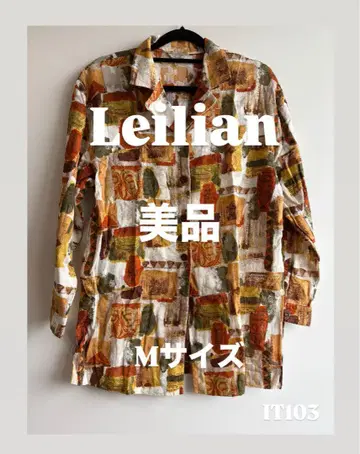 레리안 Leilian 셔츠 자켓 올 패턴 레트로 아트 패턴 9호 M 상당
