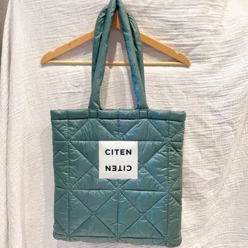 CITEN 퀼팅 숄더백 짙은 녹색