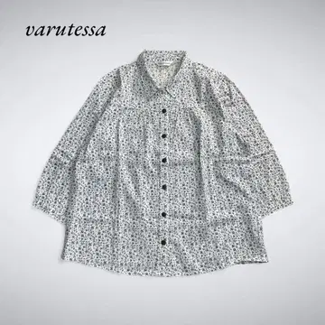 Y10-007 varutessa 꽃무늬 코튼 셔츠 LL 사이즈 루즈한