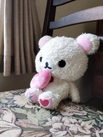 행복 코리락쿠마 봉제 인형 LOVE 하트 리락쿠마