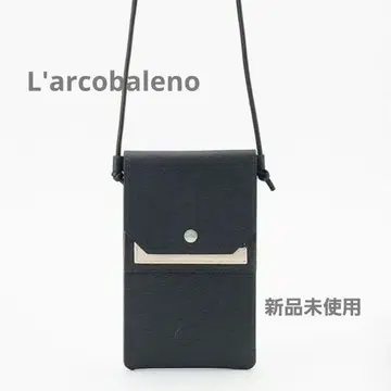 L'arcobaleno 라르코발레노 플랩 숄더 지갑 네이비