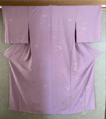 기모노 코몬 순수 실크 넓은 옷깃