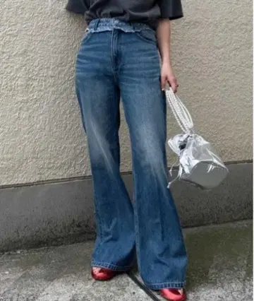 아메리 센터 프레스 슬릿 데님