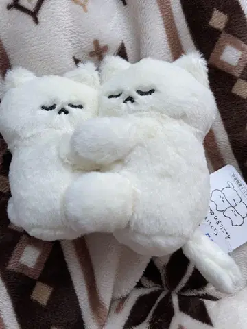 붙어 자는 고양이 봉제 인형  하나바라 시키 마스코트 봉제 인형