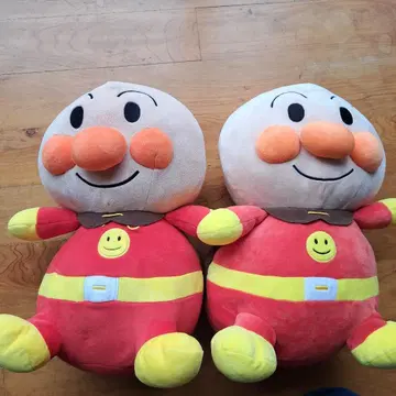 호빵맨 봉제 인형 2개 세트 약 40cm