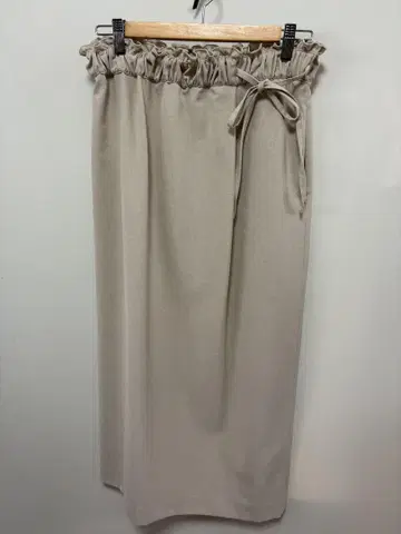 베이지 롱 타이트 스커트