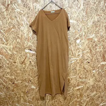 items 어반 리서치 롱 원피스 면100% 브라운 여성용