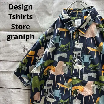 Design Tshirts Stord graniph 의자 패턴 반팔 셔츠