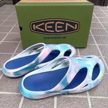 KEEN 컴포트 샌들 화이트/블루/핑크