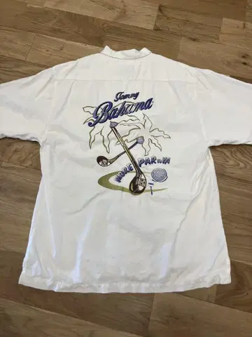 Tommy Bahama 골프 자수 반팔 셔츠