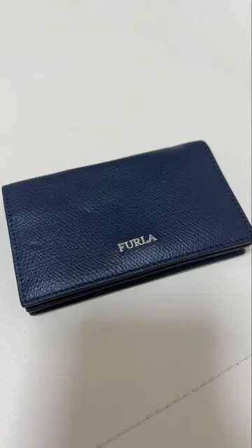 FURLA 네이비 가죽 카드 케이스 명함지갑