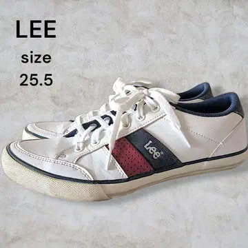 LEE 리 스니커즈 로우 컷 슬립온 화이트 25.5