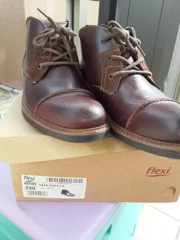 flexi 천연 가죽 데저트 부츠 27cm 브라운