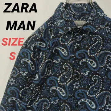 ZARA MAN 자라맨 패턴 셔츠 페이즐리 무늬 남성용 슬림 핏 S