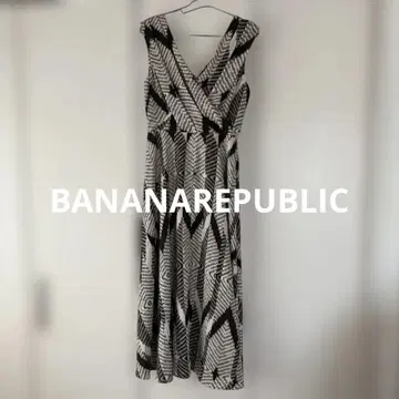 BANANAREPUBLIC 기하학 패턴 슬리브리스 롱 카슈쿨 원피스