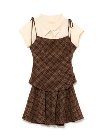 andmary Dafne check set up brown 정품