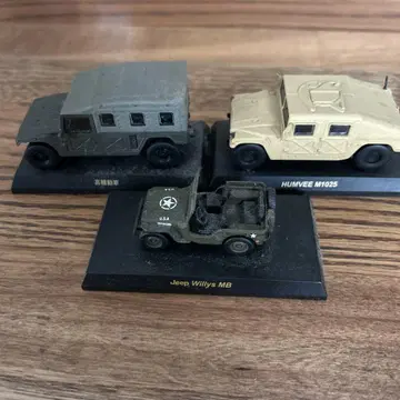 Jeep Willys MB & Humvee MT1025 미니카 3개 세트