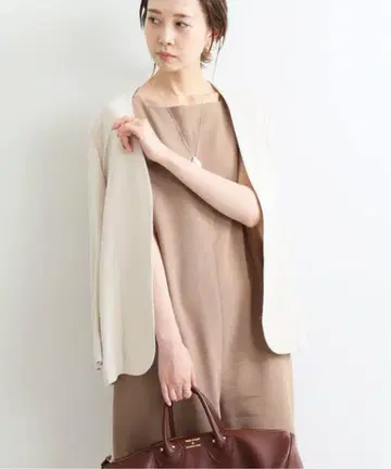 IENA 린넨/PL 노카라 자켓 36 일본제