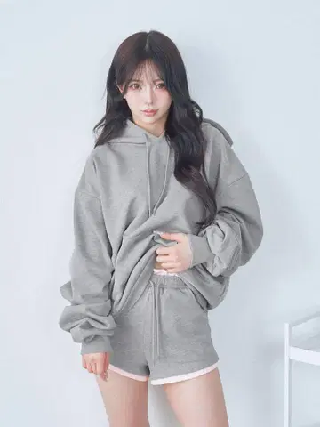 카라 도킹 맨투맨 셋업 팬츠만