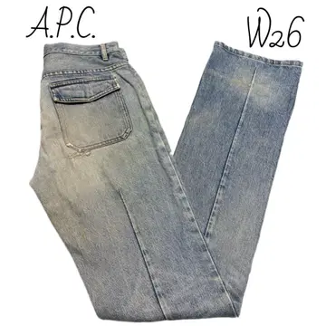하자품 아페쎄 A.P.C. 버튼 플라이 핀턱 데님 W26