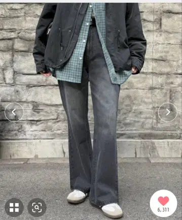cpcm 플레어 데님 블랙 xs