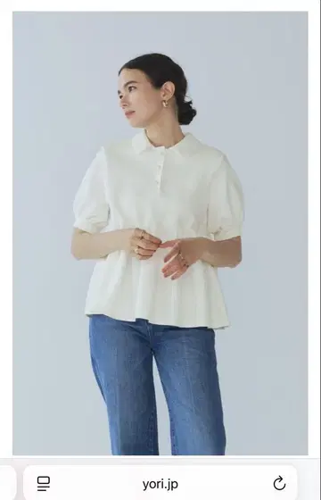 미사용 새상품 yori 오가닉 코튼 파일 폴로 티셔츠 36